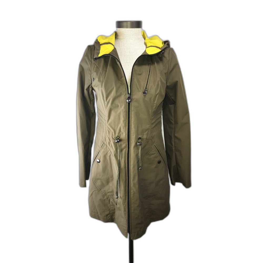Laundry by Shelli Segal Women's Khaki Green Hooded Jacket Size XS